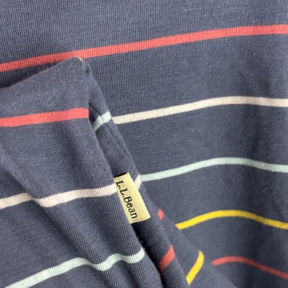 L.L.Bean Supima Cotton Striped Tee M - Picture 3 of 7